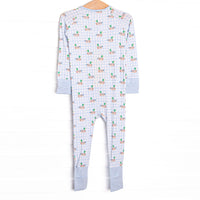 Pondside Picnic Bamboo Zippy Pajama, Blue