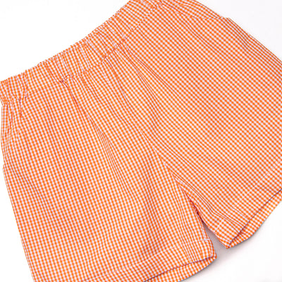 Little Ghosts Applique Short Set, Orange