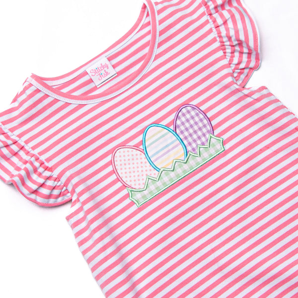 Egg-cellent Easter Applique Dress, Pink