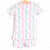 Seahorsin' Around Bamboo Pajama Short Set, Pink