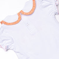 Little Ghosts Applique Ruffle Diaper Set, Orange