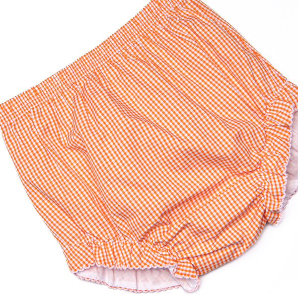Little Ghosts Applique Ruffle Diaper Set, Orange