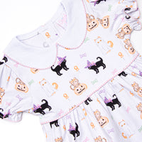 Whiskers and Witches Legging Set, Pink