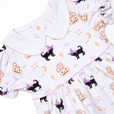 Whiskers and Witches Legging Set, Pink