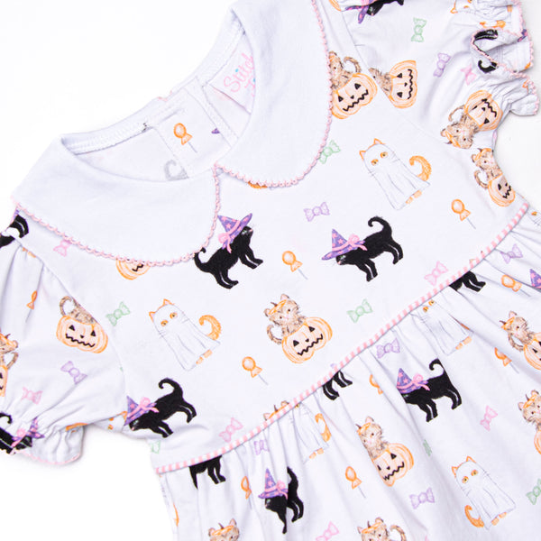Whiskers and Witches Legging Set, Pink