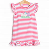 Egg-cellent Easter Applique Dress, Pink