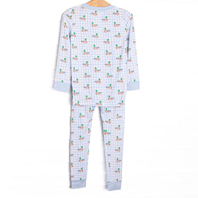 Pondside Picnic Bamboo Pajama Set, Blue