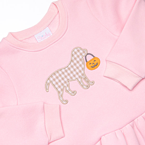 Halloween Puppy Applique Legging Set, Pink