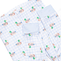 Pondside Picnic Bamboo Pajama Set, Blue