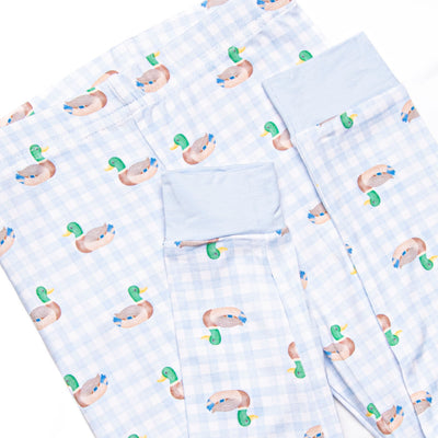 Pondside Picnic Bamboo Pajama Set, Blue