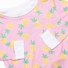 Pretty in Pineapples Bamboo Pajama Set, Pink