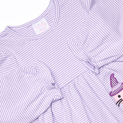 Whiskers and Witches Applique Legging Set, Purple