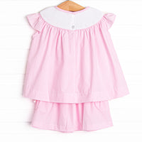 Basket of Blessings Smocked Skirt Set, Pink