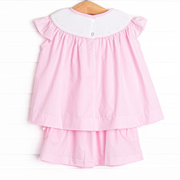 Basket of Blessings Smocked Skirt Set, Pink