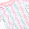 Seahorsin' Around Bamboo Pajama Short Set, Pink