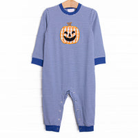 Bewitched Beau Applique Romper, Blue