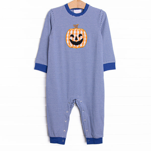 Bewitched Beau Applique Romper, Blue