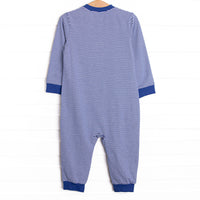 Bewitched Beau Applique Romper, Blue