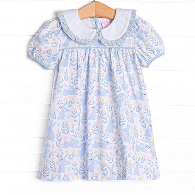 Blue Bunny Trails Collared Dress, Blue