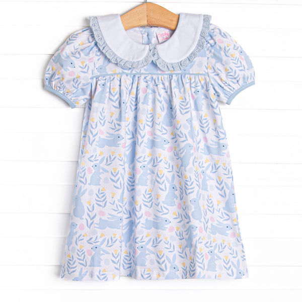 Blue Bunny Trails Collared Dress, Blue
