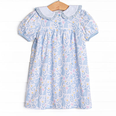 Blue Bunny Trails Collared Dress, Blue