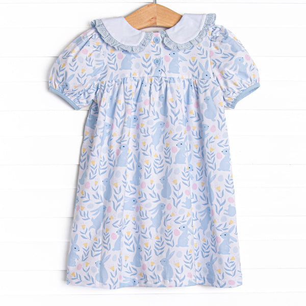 Blue Bunny Trails Collared Dress, Blue