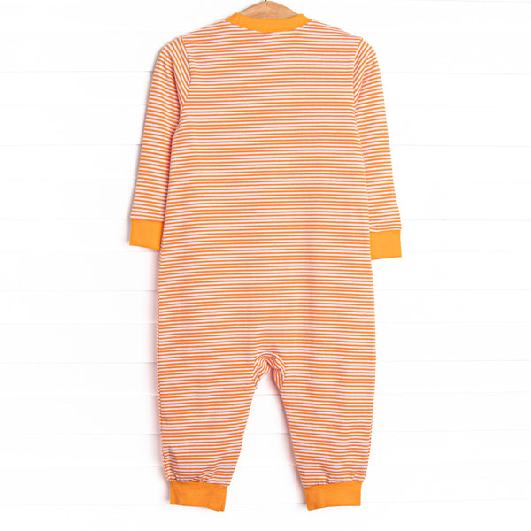 Spooks and Spiders Applique Romper, Orange