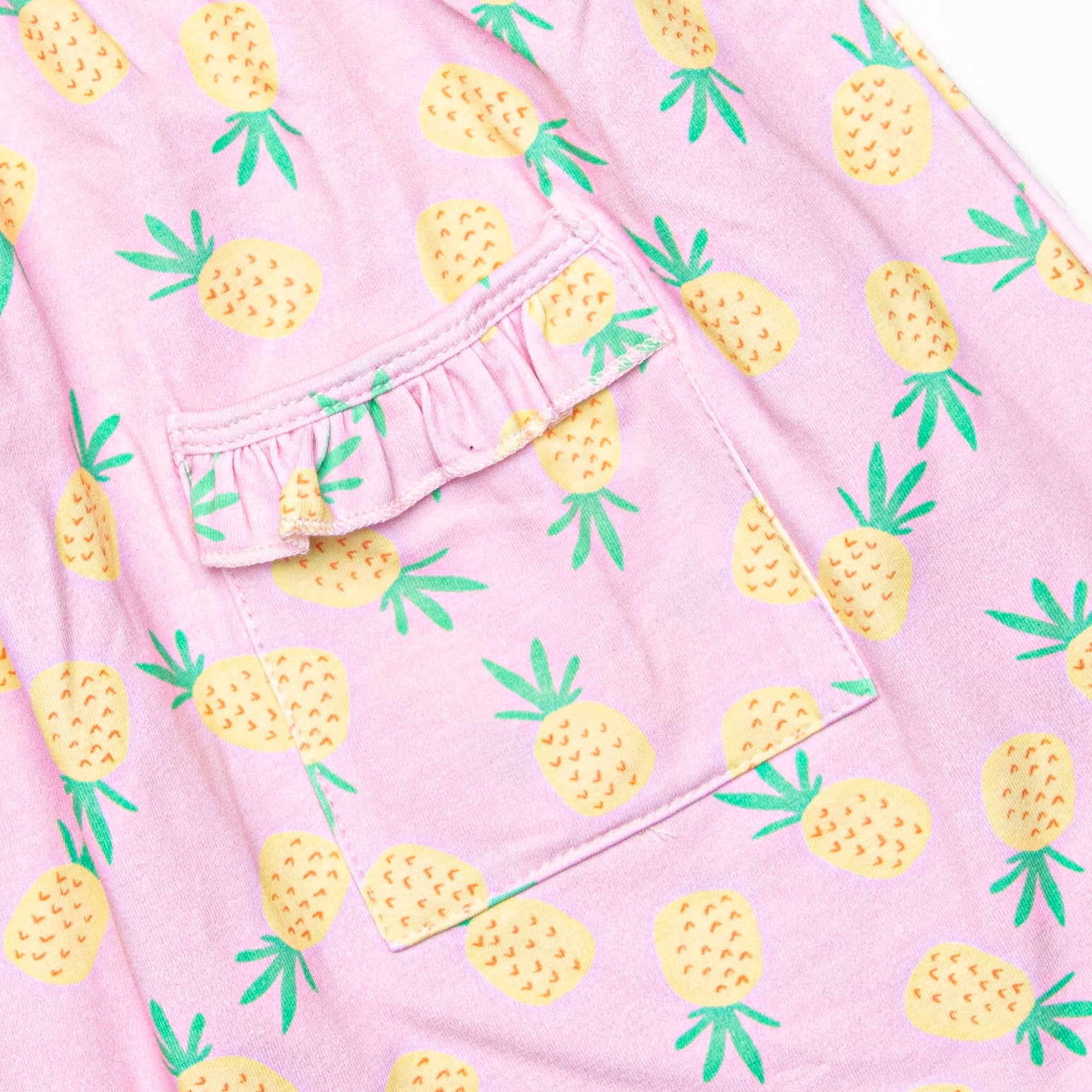 pink dress with pineapples Baby Girl Bungee Dress Set Cute Pineapples Hot Pink / 12M