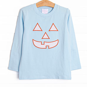 Cozy Carving Applique Top, Blue