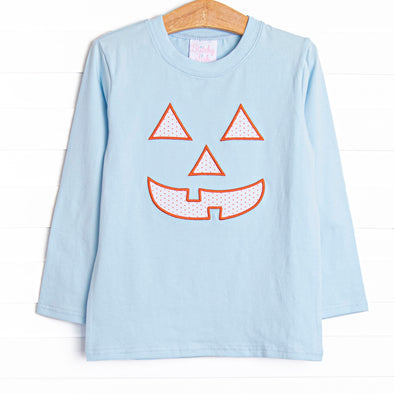 Cozy Carving Applique Top, Blue