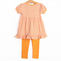 Spooks and Spiders Applique Legging Set, Orange