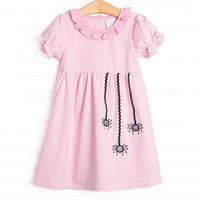 Ric Rac-nophobia Applique Dress, Pink