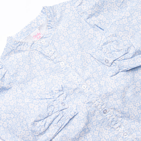 Delia Button Down Dress, Blue