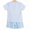 Peter Pumpkin Applique Short Set, Blue