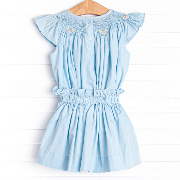 Simple Sprouts Smocked Skirt Set, Blue