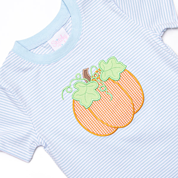 Peter Pumpkin Applique Short Set, Blue