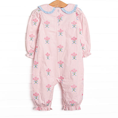 Wrapped in Roses Embroidered Romper, Pink