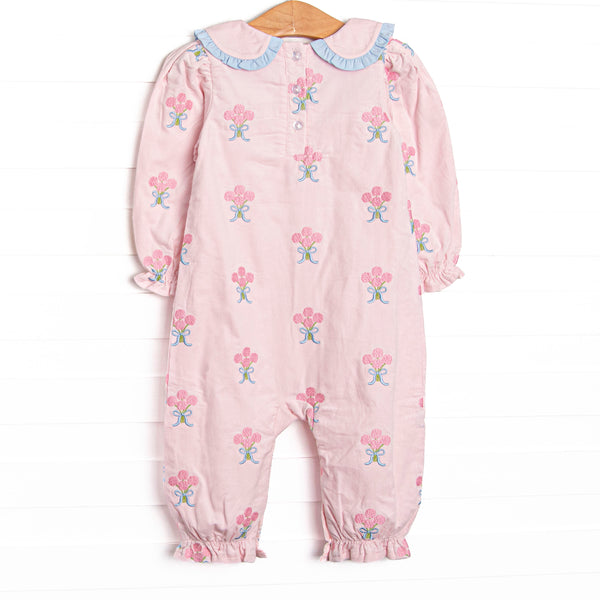 Wrapped in Roses Embroidered Romper, Pink