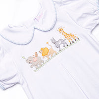 Animals on Parade Applique Dress, White