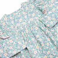 Gardenia Garden Scalloped Bib Legging Set, Green