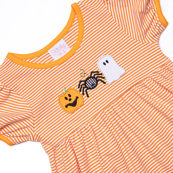 Spooks and Spiders Applique Legging Set, Orange