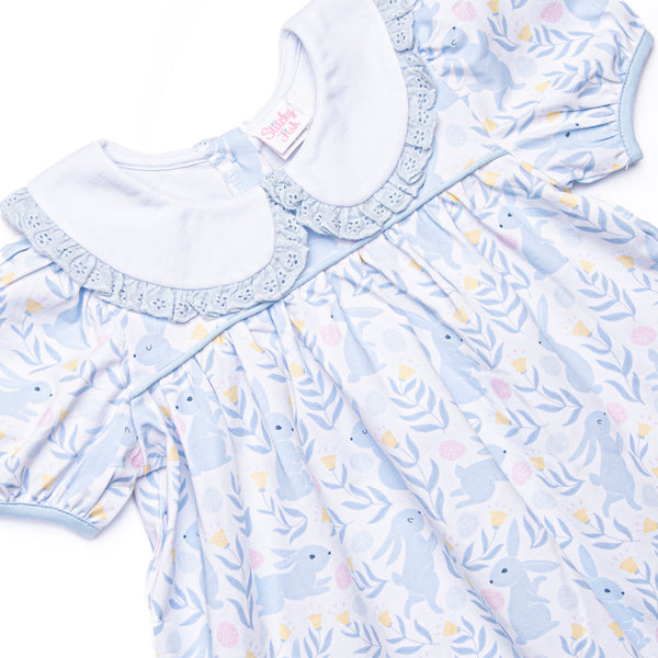 Blue Bunny Trails Collared Dress, Blue