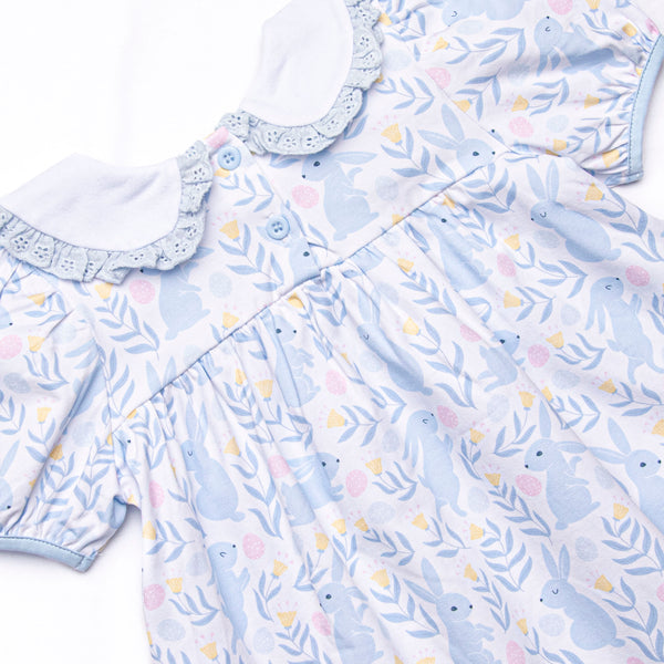 Blue Bunny Trails Collared Dress, Blue