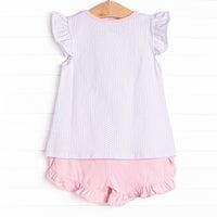Palm Beach Popsicles Applique Short Set, Pink