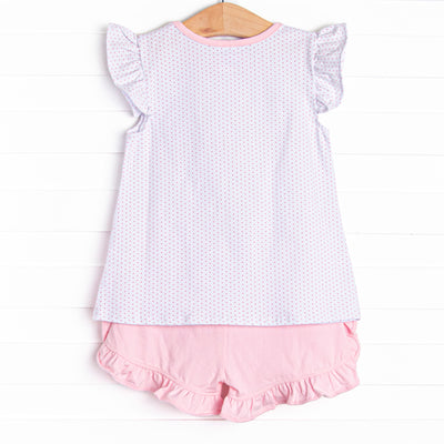 Palm Beach Popsicles Applique Short Set, Pink