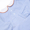 Cozy Carving Applique Legging Set, Blue Gingham