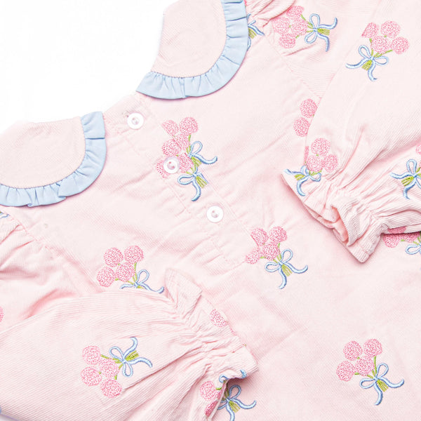 Wrapped in Roses Embroidered Legging Set, Pink