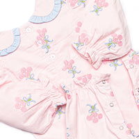 Wrapped in Roses Embroidered Romper, Pink