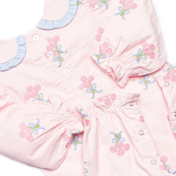 Wrapped in Roses Embroidered Romper, Pink