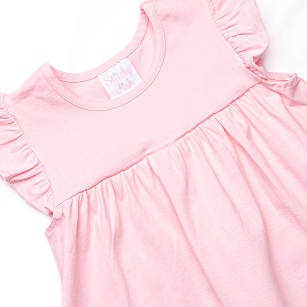 Calla Short Set, Light Pink and Mint Stripe